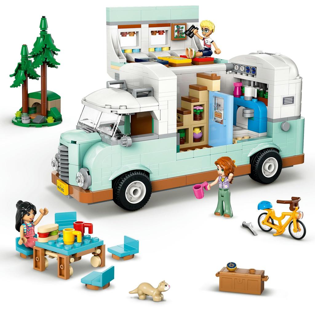 LEGO Friends Exciting Camper Toy Birthday Present Block Girls Boys Children 7 Years Old 8 Years Old 9 Years Old Elementary School Pretend Play Pretend