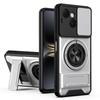 KEYSION Magnetic Phone Case for TECNO Spark 40C 4G Slide Camera Protection Upright Kickstand 360° Ring Shockproof Back Cover
