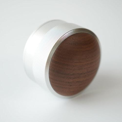 FUN COFFEE Espresso Distributor/Coffee Tamper, 58mm, with Graduations, Adjustable Height, Stainless Steel, Espresso Machine Accessory, 3 Inclined Beve