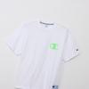 ChaMpion M ShorT Sleeve PockeT T shirT C3 D331  whiTe Green