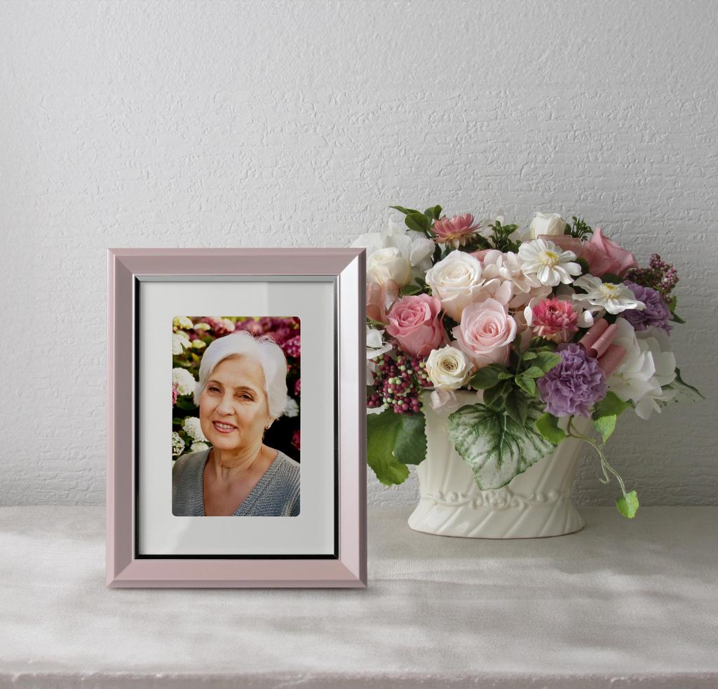 KENKO Marco de fotos a color, 2L, rosa, con soporte de resina PS-JIR-2L-PK