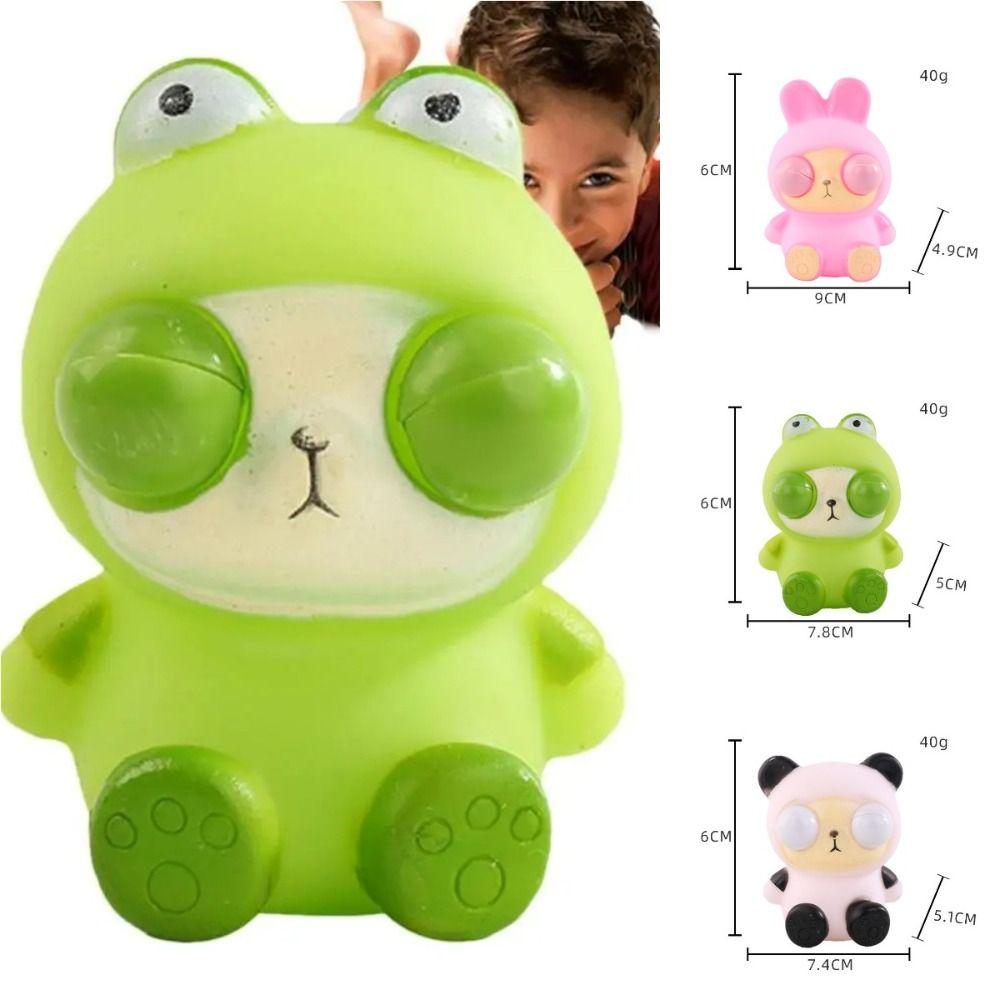 Cartoon Animal Burst Eye Panda Squeeze Toys Simulation Frog Squeeze Ball Toys  Baby Game