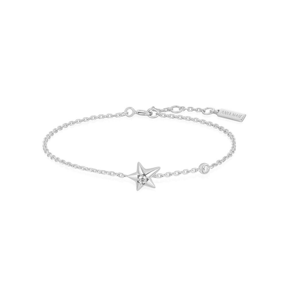 Silver Sparkling Star 925 Silver Bracelet B066-04H