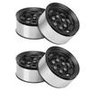 4 Pcs 1.55 Inch RC Wheel Rim Hub Universal RC Wheel Hubs for Axial AX90069 CrawlersBlack