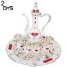 SW 8 Teile/satz Retro Zink-legierung Wein Tasse Wasserkocher Tablett Kit Hause Hochzeit Decor Container