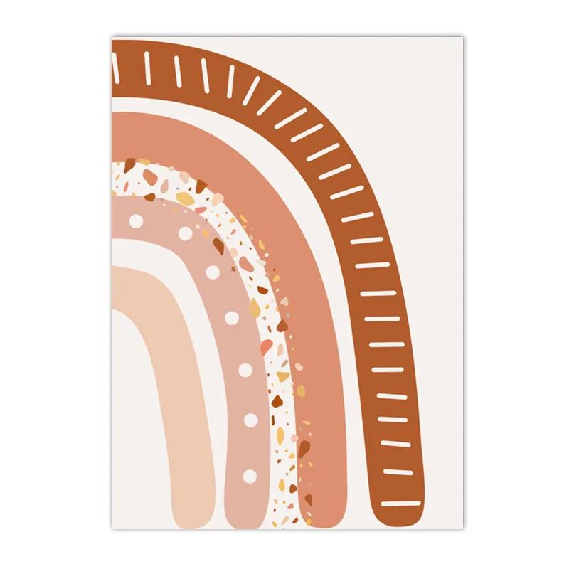 Boho Rainbow Cloud Moon Sun Heart Posters and Prints Nordic Nursery Wall Art Pictures Baby Kids Room Home Decor Canvas Painting