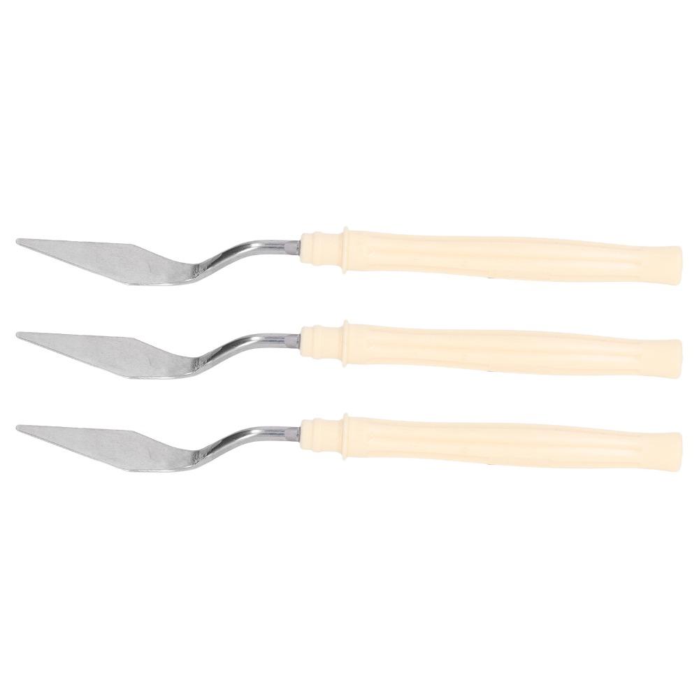 6pcs Plastic Handle Palette Palette Tool Set Metal Blade Color Mixing Palette Tool  For Oil Painting