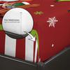 3pcs Merry Christmas Santa Claus Print Bed Sheet Set Multi Size Soft Bedcover Bedroom Bedding Holiday Decoration