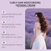 Curly Hair Defning Cream With Coconut Oil & Shea Butter, Moisturizing Curly Hair Cream, Softens, Strengthens & Defines Curls