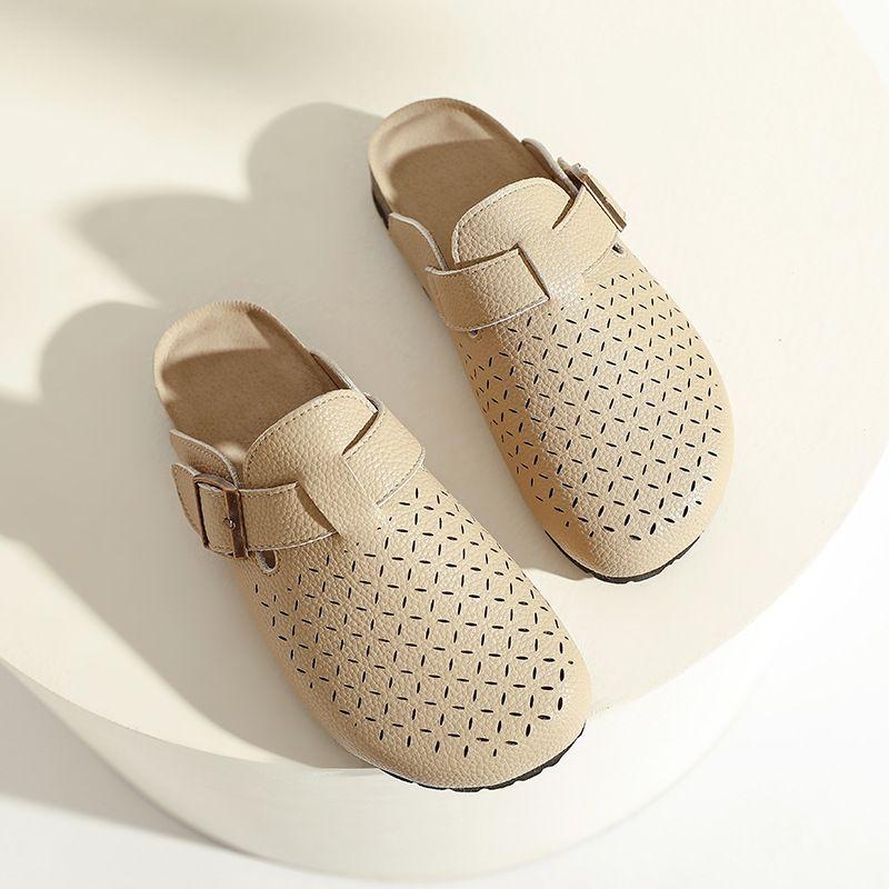 

Модные женские тапочки с закрытым носком 2024 года, сандалии из свиной кожи, элегантные сандалии ручной работы для сада, сандалии-башмаки Mule Clog 40 малиновый