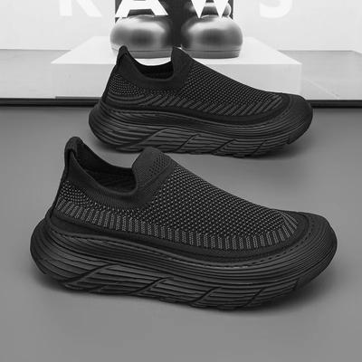 2024 Scarpe da Uomo più Vendute Scarpe in Rete Traspirante Tendenza da Uomo All-match Aumenta Altezza Scarpe da Ginnastica Intrecciate Scarpe Casual con Plateau