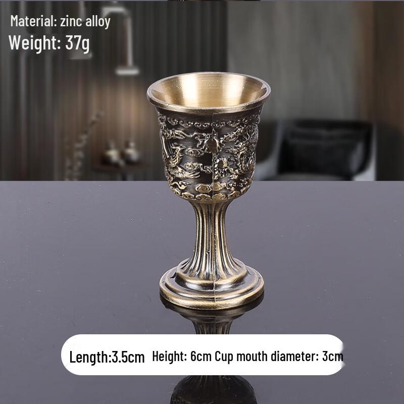 

LISM Bronze Dragon Phoenix Handmade Wooden Sake Cup Set