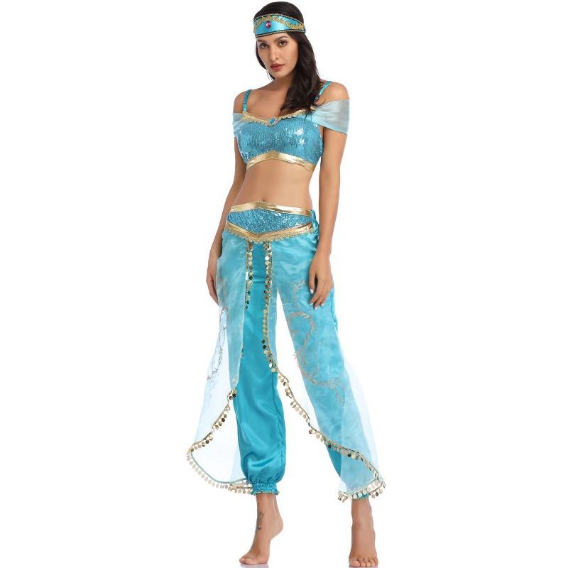 M-XL Tianzhu Search Banner Magic Lamp Dance Costume, Halloween Jasmine Princess Costume, Adult Cosplay