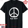 Ice Out Peace Symbol T Shirt Adult Kid Vintage Graphic Stretched Stylish Top For Everyday Wear Unisex Slightly