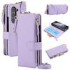 Crossbody Wallet Phone Case for Samsung Galaxy Z Fold 8 Ultra 7 6 5 Fold6 Fold5 Fold4 Fold3 5G Cards Solt Ring Holder PU Leather Cover