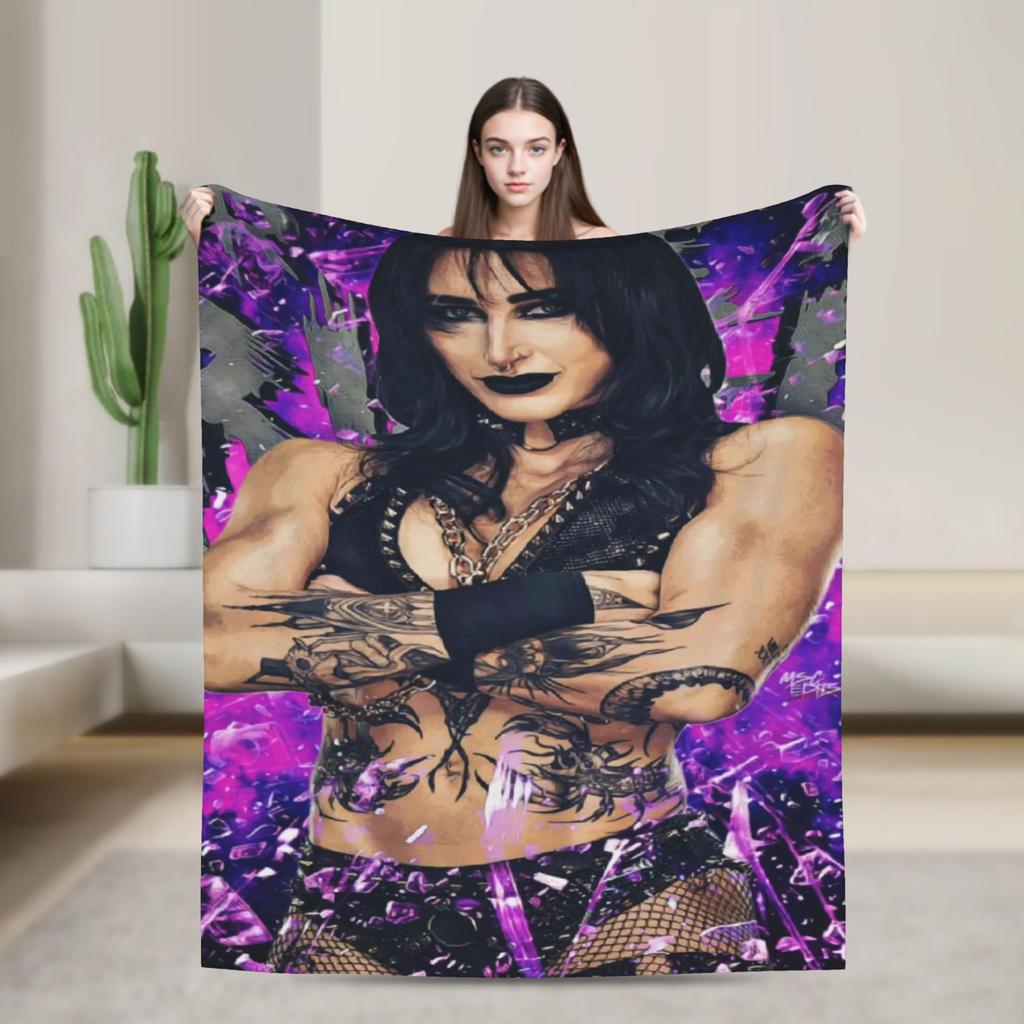 Rhea Ripley Wrestler Decken Warm Weich Neuheit Plüsch Überwurfdecke Für Mädchen Jungen Outdoor Flanell Tagesdecke Bettbezug