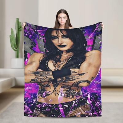 Rhea Ripley Wrestler Plüschdecke Kind Flanell Bettwäsche Überwürfe Für Schlafzimmer Super Weich Maßgeschneiderte Qualität Tagesdecke Geschenkidee