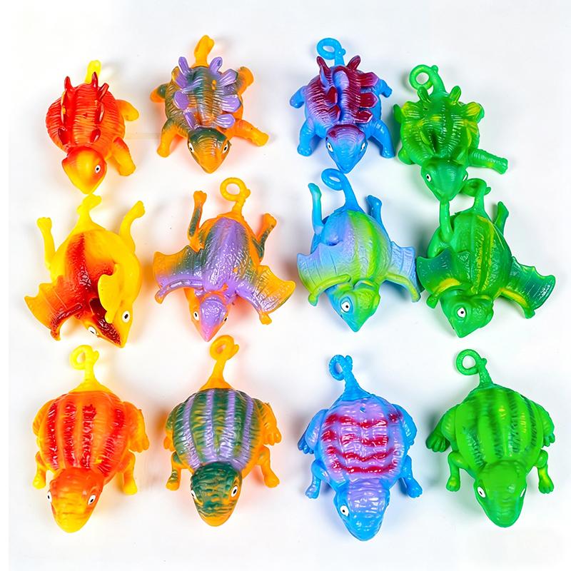 Colorful TPR Stretchy Dinosaur Fidget ADHD Oys Pull String Stretch Lizard Dino Anti Stress Relief Sensory Toy Birthday Party Toy