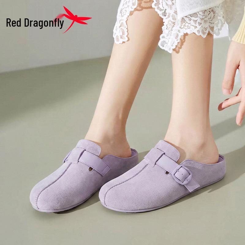 Red Dragonfly Women s Summer Style Thick Sole Height-Increasing Closed-Toe Sandals 35