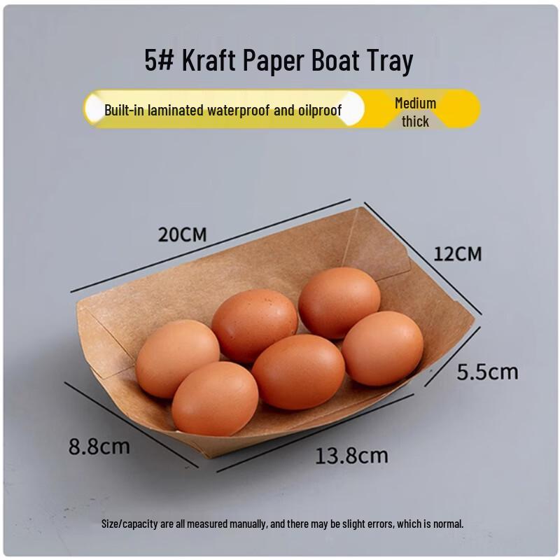 Disposable Kraft Paper Boat Trays