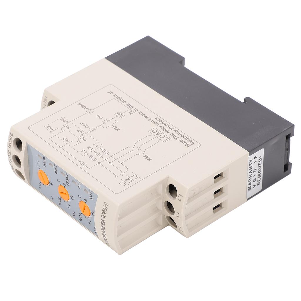 Over Under Voltage Protector Adjustable 3 Phase Monitor Relay JVRD‑380W 380V