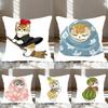 Hand Drawn Cute Cat Pillow Case Elegant Couple Home Living Room Bedroom Decorative Rectangle Pillowcase Sofa Cushion Cover