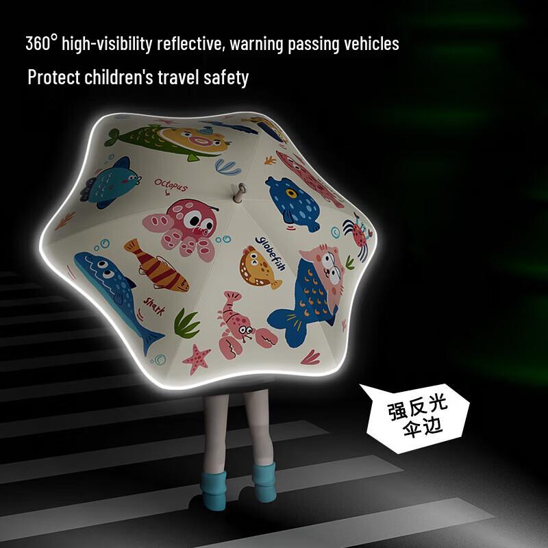 MAYDU Kids Automatic Cartoon Roller Umbrella