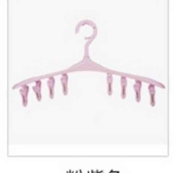 Multi-Clip Plastic Clothes Hanger for Socks, Underwear, and Baby Items – Windproof Drying Rack