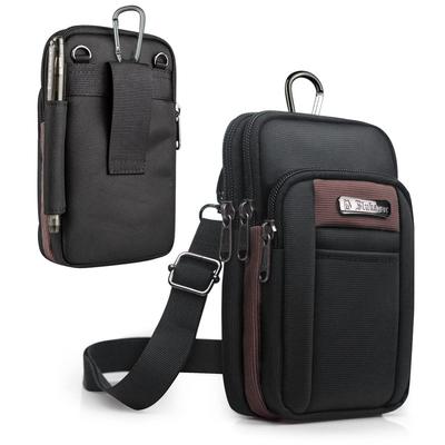 BAGZY Shoulder Waist Smartphone Hiking Pouch with Carabiner and Shoulder EDC Molle Tactical Sports Waist Card Crossbody Small Item Gadget Smartphone