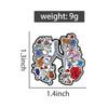 Floral Organ Lung Enamel Pins Biological Art Brooches Lapel Badges Flowers Anatomical Human Lungs Jewelry Gift for Friends