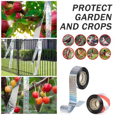 80M X 4.8CM Bird Scare Tape - Double Sided Bird Scare Ribbon Reflective Tape Keep Birds Away Outdoor
