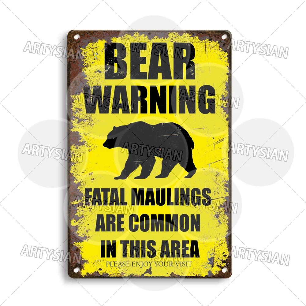 Farmhouse Funny Animal Sign Farm Property Protection Plaque Bear Warning Snake Hamster Guinea Pig Chicken Cat Rooster Goose Goat