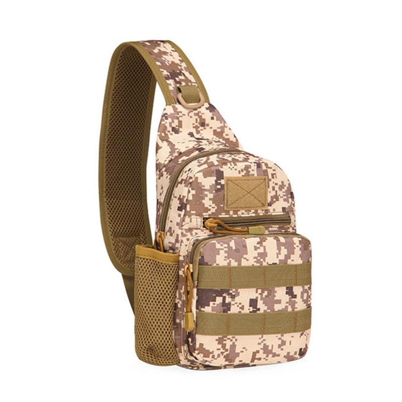 Tactical Shoulder Bag Men Outdoor Chest Bag Sling Molle Multicam Camouflage Camping Travel Hiking Hunting Military Crossbody Bag