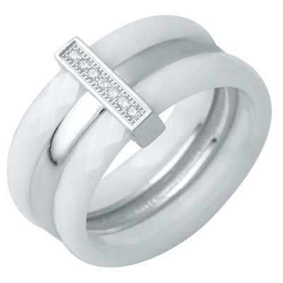 Silberring mit Keramik (0481791) 6,43 gr. 925 Proben