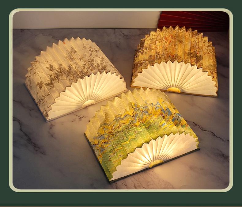 Creative Book Lamp: Mid-Autumn & Spring Festival Cultural Gift with Folding Design