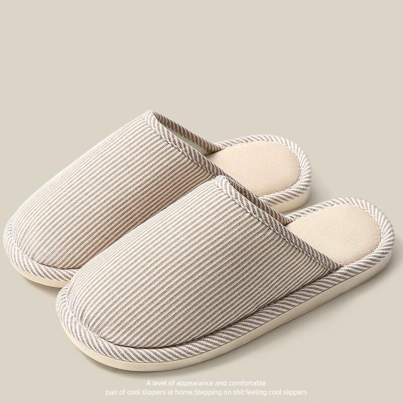 Indoor Cotton Linen Anti-Slip Slippers