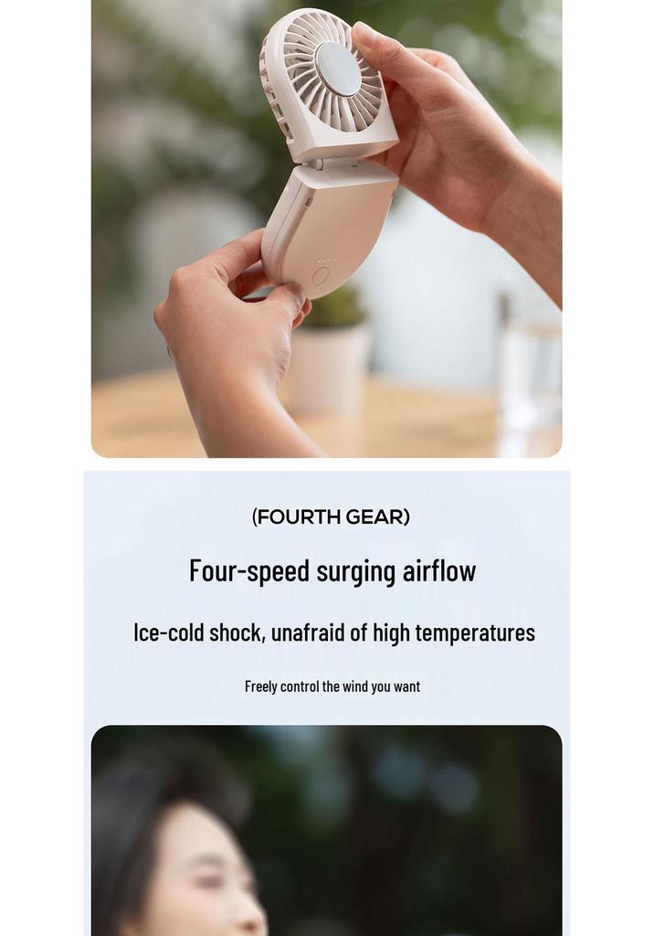 Portable Handheld Folding Neck and Desktop Multi-Purpose Cooling Fan