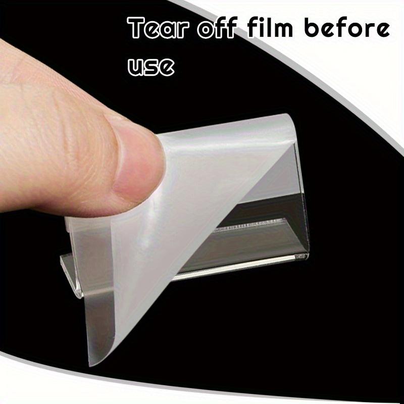 50pcs Mini Acrylic Display Stands 4x2cm Clear Rectangular Name Tags Card & Label Holders for Retail Stores for Showcasing Labels