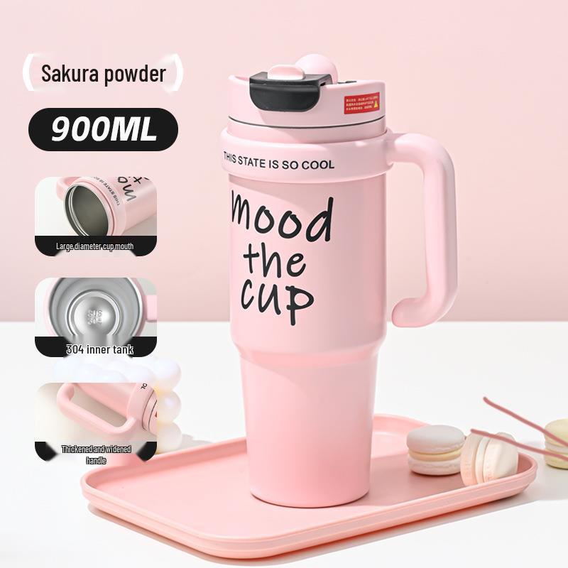 Anpassningsbar Jumbo Isolerad Ice King-mugg för Kvinnor - Stor Kapacitet Sugrörsmugg, Idealisk Födelsedagspresent