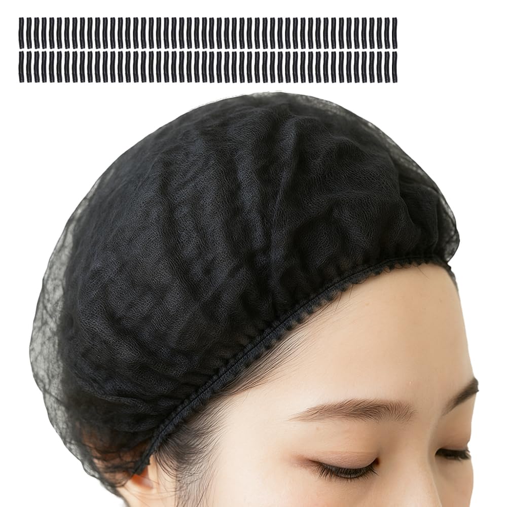 

Brightlara Disposable Nonwoven Hair Caps, 100 Pieces, for Hair Loss, Factory-Made, Nonwoven Fabric Hats, Hair Loss Caps, f-cap100x