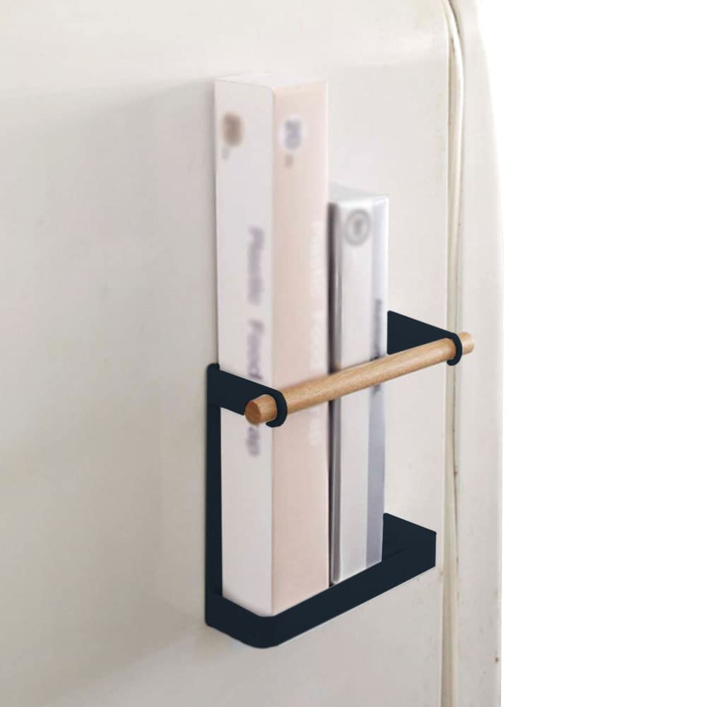 

YUYAKESHI Side Refrigerator Paper No Assembly Small Item Magnetic Wrap Space Saving Rack, Storage, Holder, Organization, Kitchen, Required, Storage, чёрный