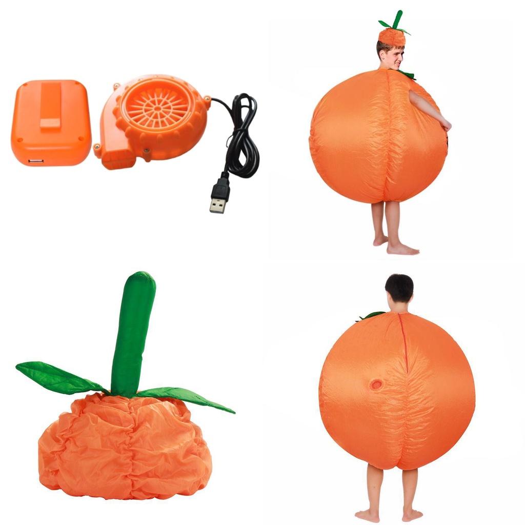 Costume gonfiabile zucca di Halloween, costume da passeggio con bambola cartoon