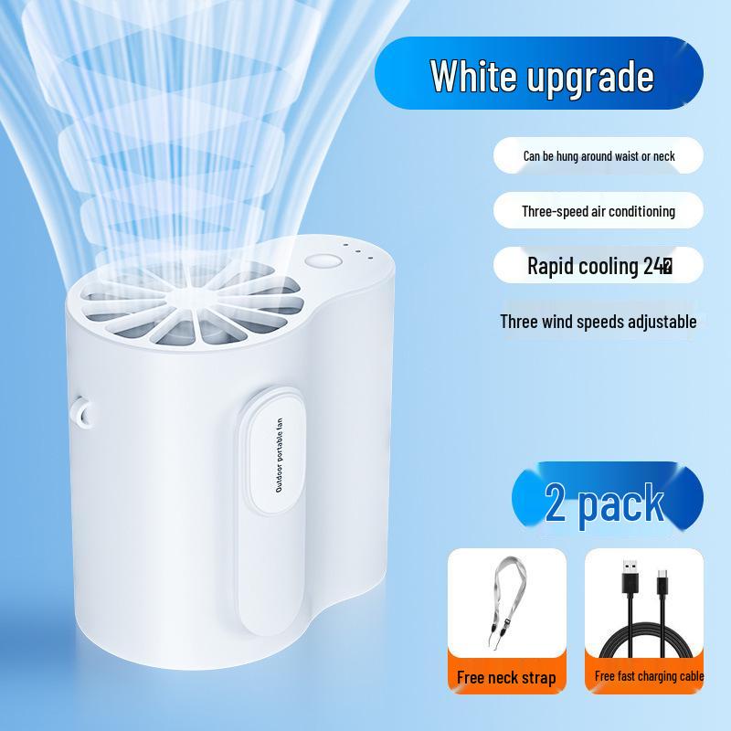 Portable Outdoor Waist Fan: Powerful Mini Cooling with Strong Wind for Construction Sites