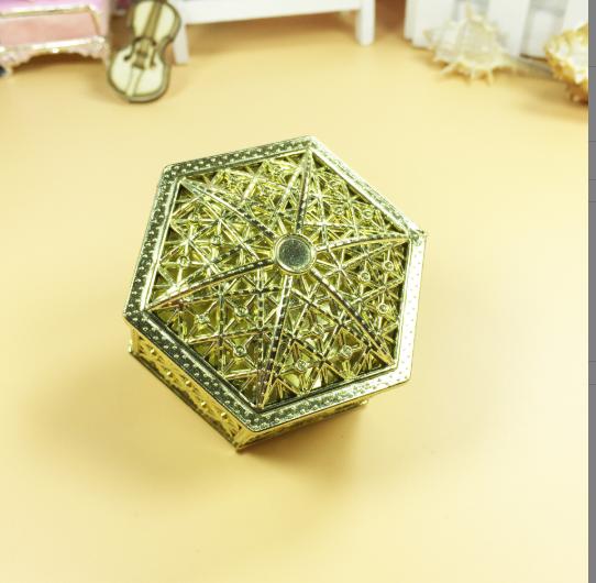 1Pc Vintage Creative Plastic Hexagon Candy Box for Wedding Chocolate Treat Gift Box Unique Party Favors Packaging