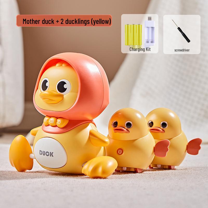 Child's Musical Duck Crawl & Light-Up Rocker Toy Set