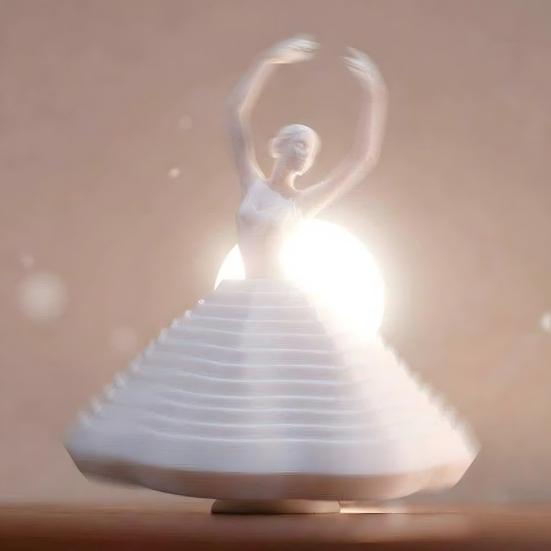 3D Printed Spinning Ballerina Fidget Toy Ballet Dancer Spinner Spiral Sensory Toy for Stress Relief Home Office Desktop Decoration