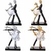 Resin Dancer Statue Abstract Miniatures Figurine Sculpture Character Ornaments  Valentine's Day