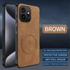 Luxury Leather Texture Wireless Charging Magnetic Case For OnePlus 15T OnePlus15T 5G ShockProof Phone Cover