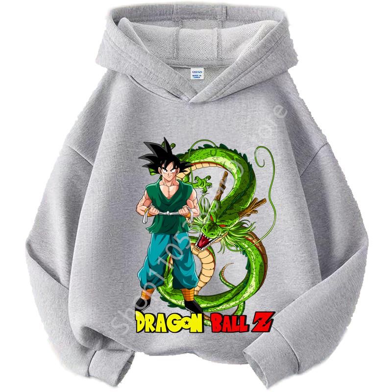 Dragon Ball Chibi Characters Kids Hoodie 100-160 Size 3-12 Years Boys Casual Sporty Children's Sweatshirt