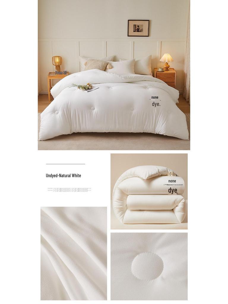 Class A Mother-Baby Undyed Winter Quilt: Thick Warm Cotton & Soy Fiber for Dorms